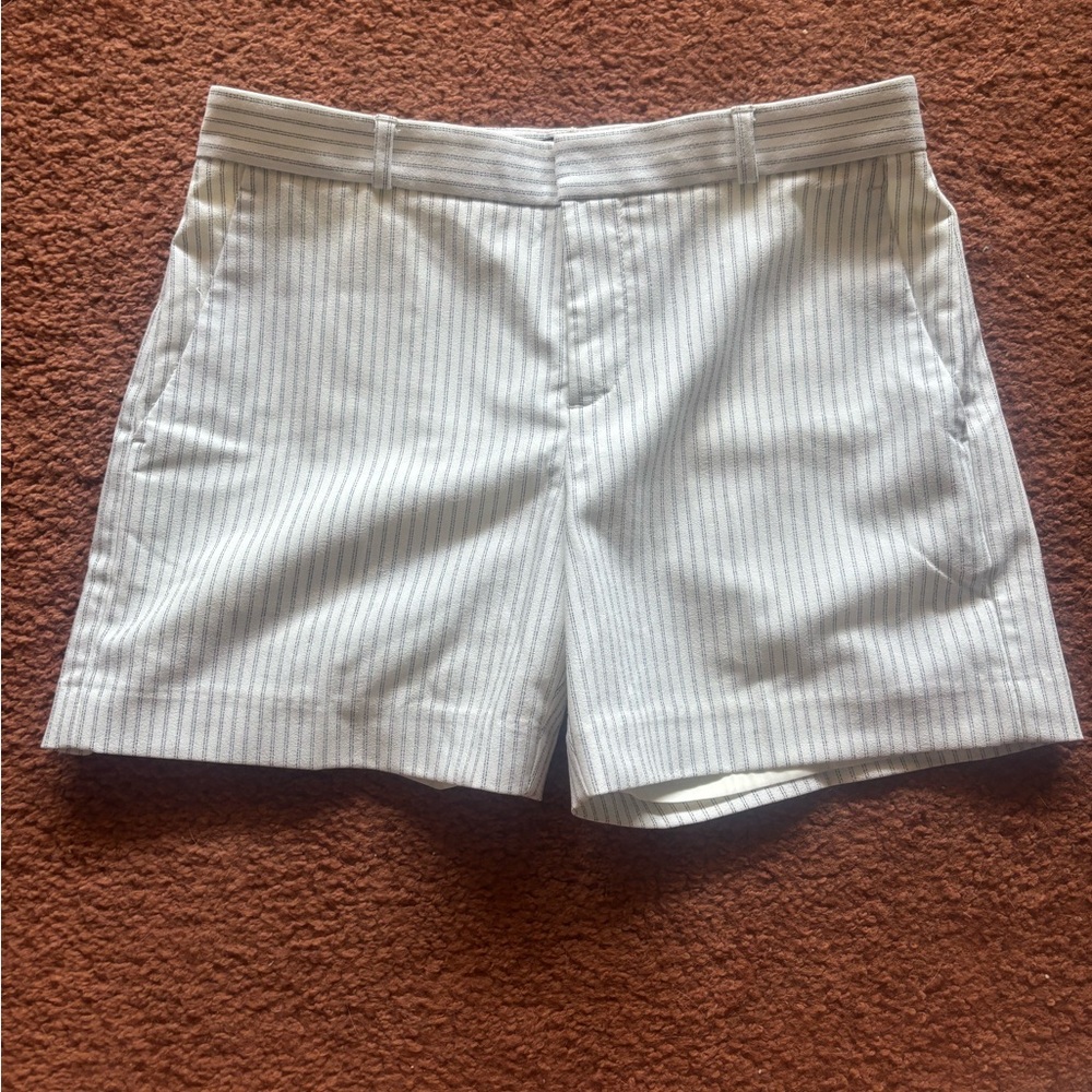 Banana Republic White and Gray Bermuda Shorts